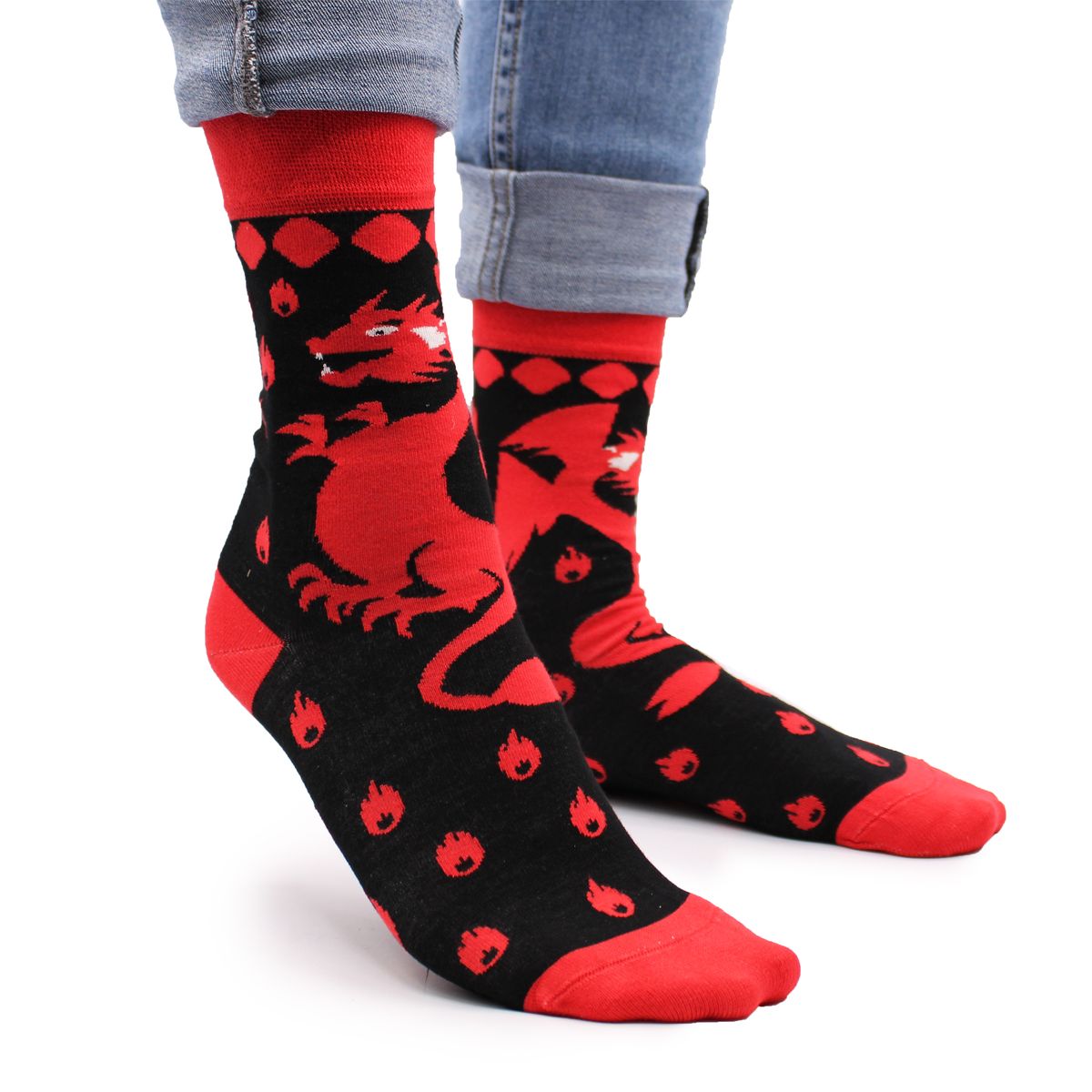 Hop Hare Bamboo Socks – Red Dragons