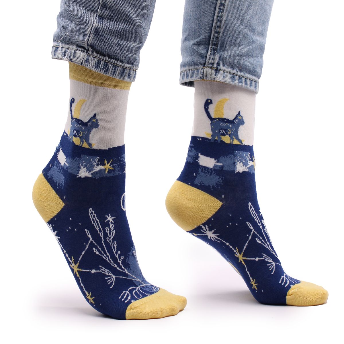 Hop Hare Bamboo Socks – Midnight Cat