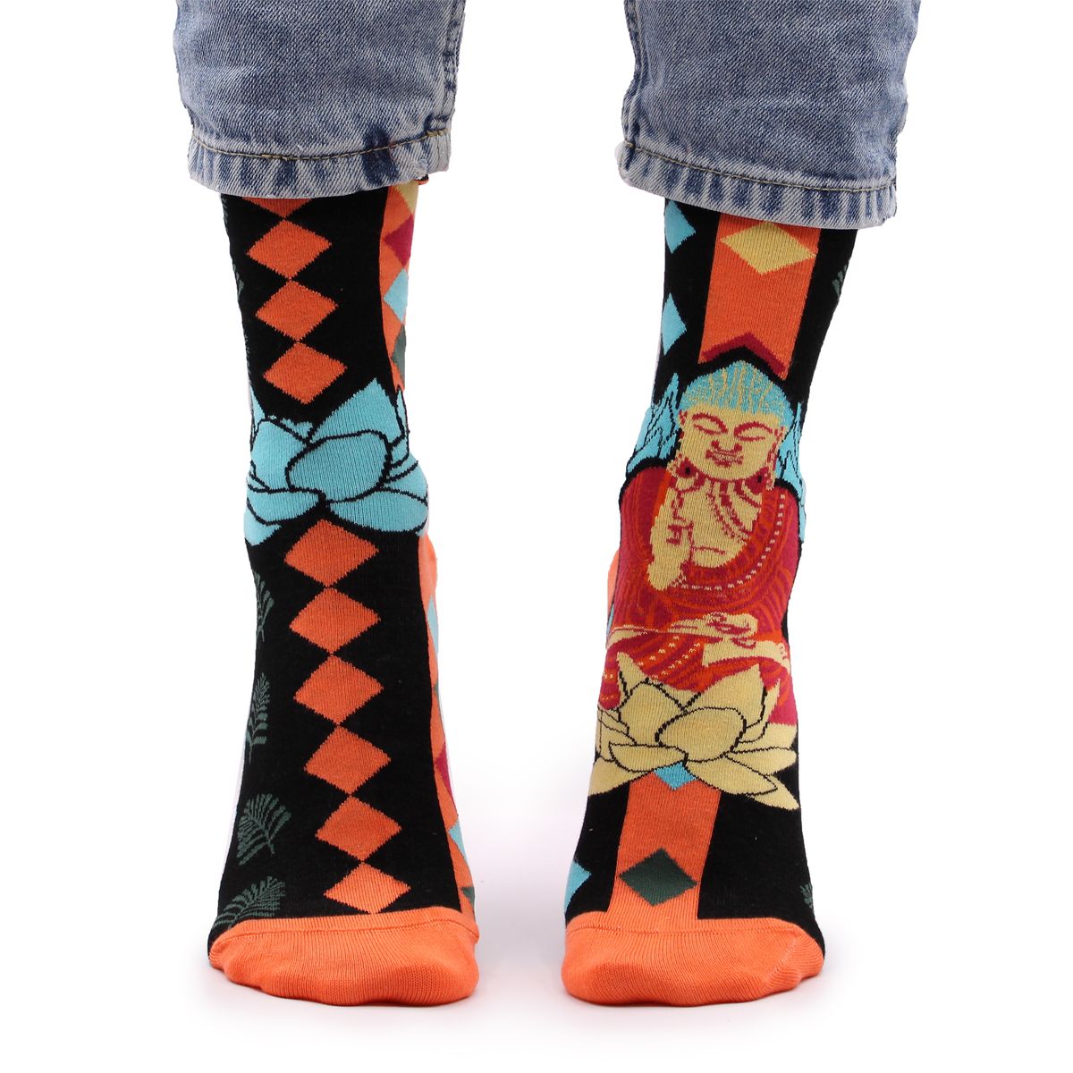 Hop Hare Bamboo Socks – Blue Buddha & Lotus