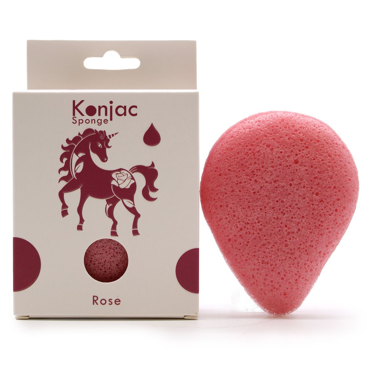 Teardrop Konjac Sponge – Rose