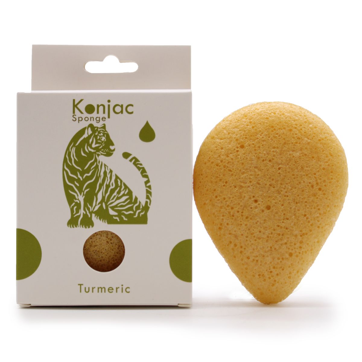 Teardrop Konjac Sponge – Turmeric