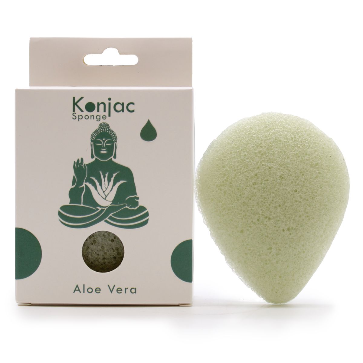 Teardrop Konjac Sponge – Aloe Vera
