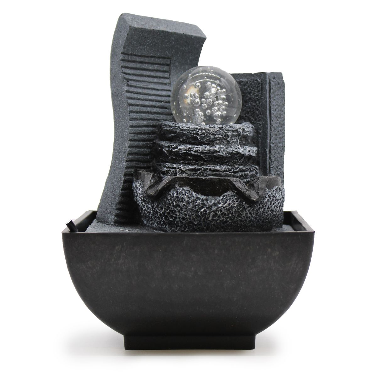 Tabletop Water Feature – Cascading Rock Formation, 18cm