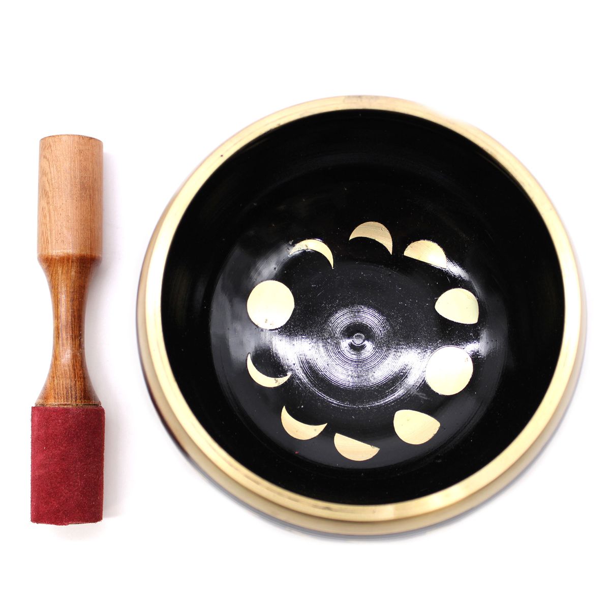 Moon Phase Singing Bowl Set – Black, 14cm