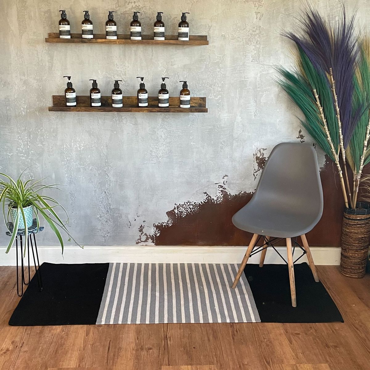 Indian Cotton Rug – Black & Grey, 70 x 170cm