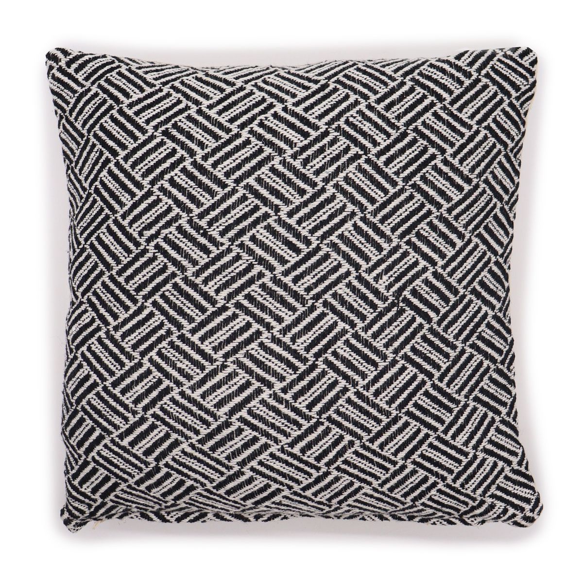 Classic Cushion Cover – Criss-Cross Black, 40 x 40cm