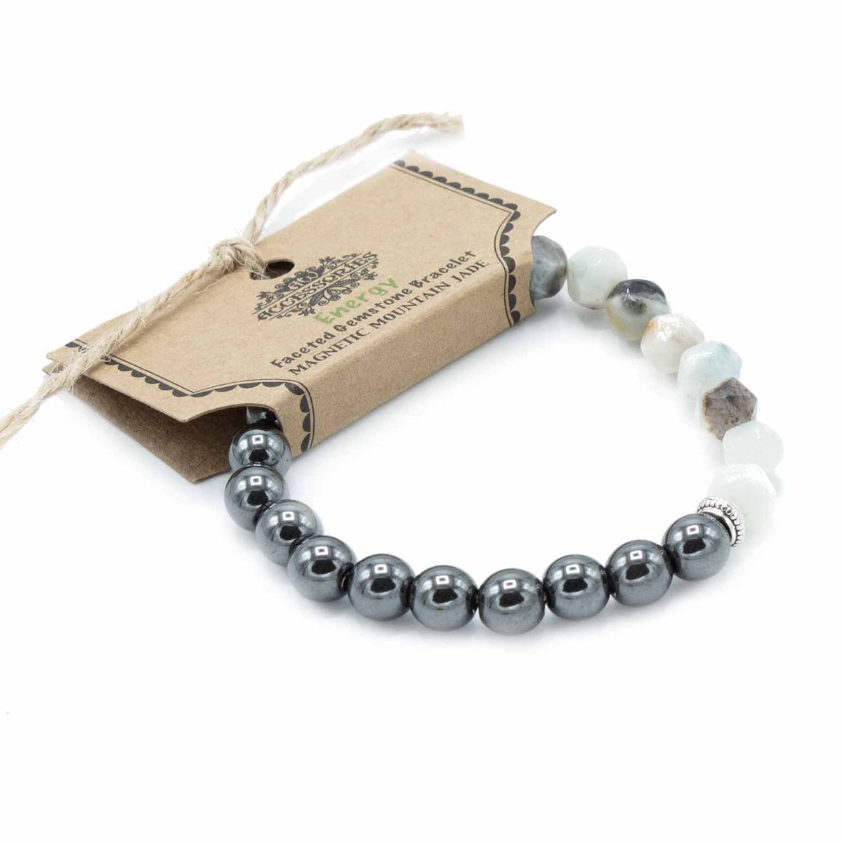 Faceted Magnetic Gemstone Bracelet – Mountain Jade