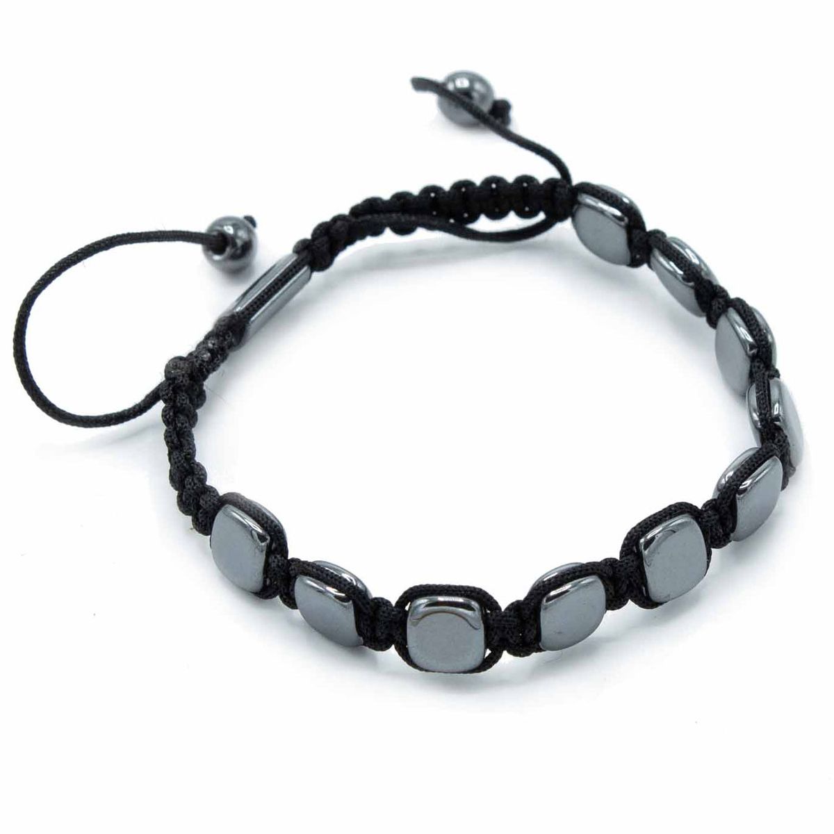 Magnetic Hematite Shamballa Bracelet – Round Corners