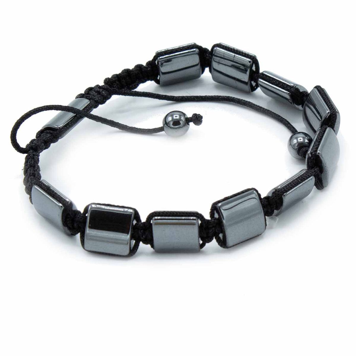 Magnetic Hematite Shamballa Bracelet – Double Cuboids