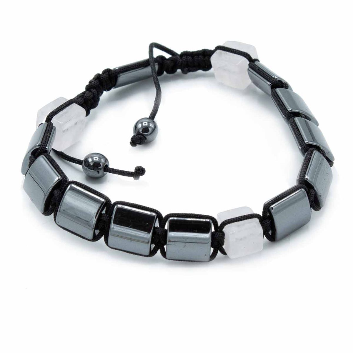 Magnetic Hematite Shamballa Bracelet – Rose Cuboids