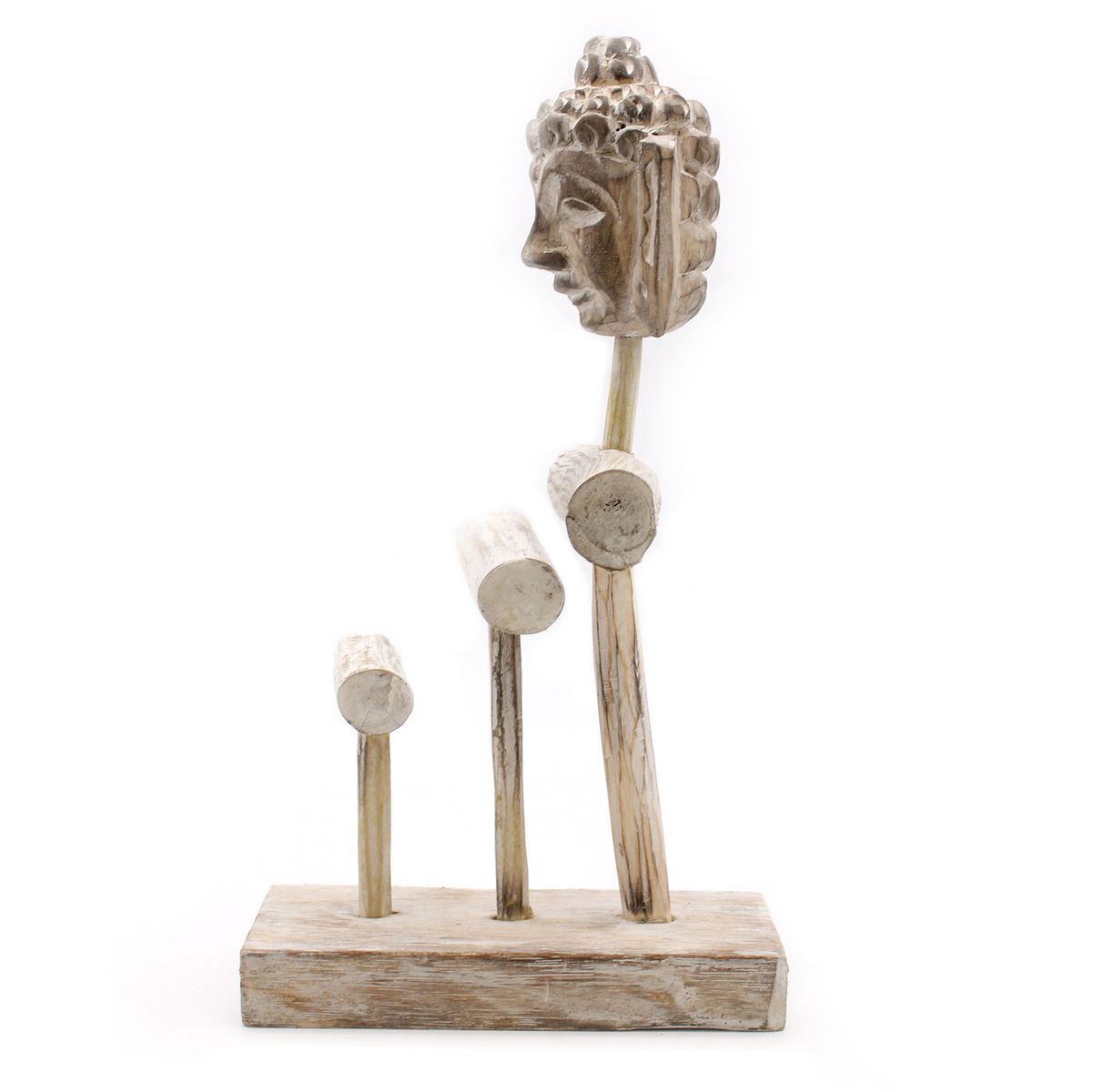 Three Branch & Buddha Stand – Whitewash