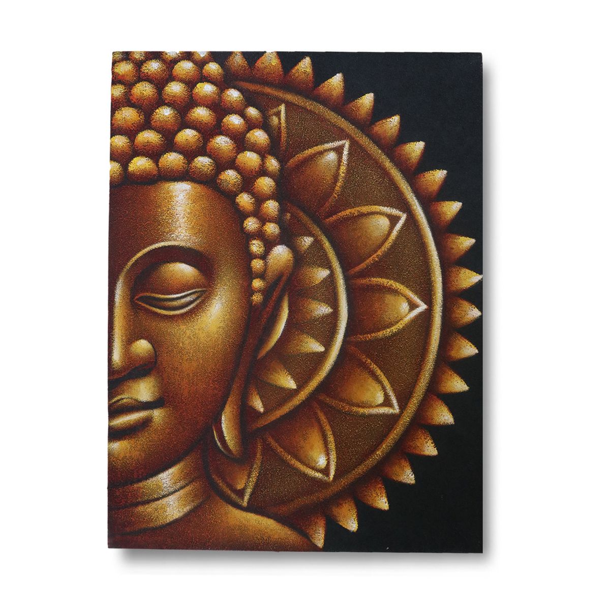 Gold Half Buddha Mandala Painting – 60 x 80cm