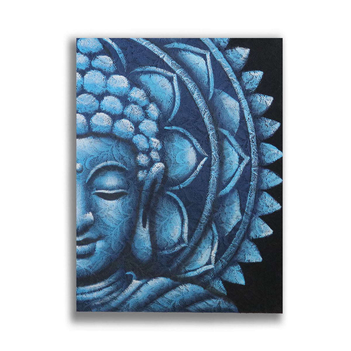 Blue Half Buddha Mandala Painting – 60 x 80cm