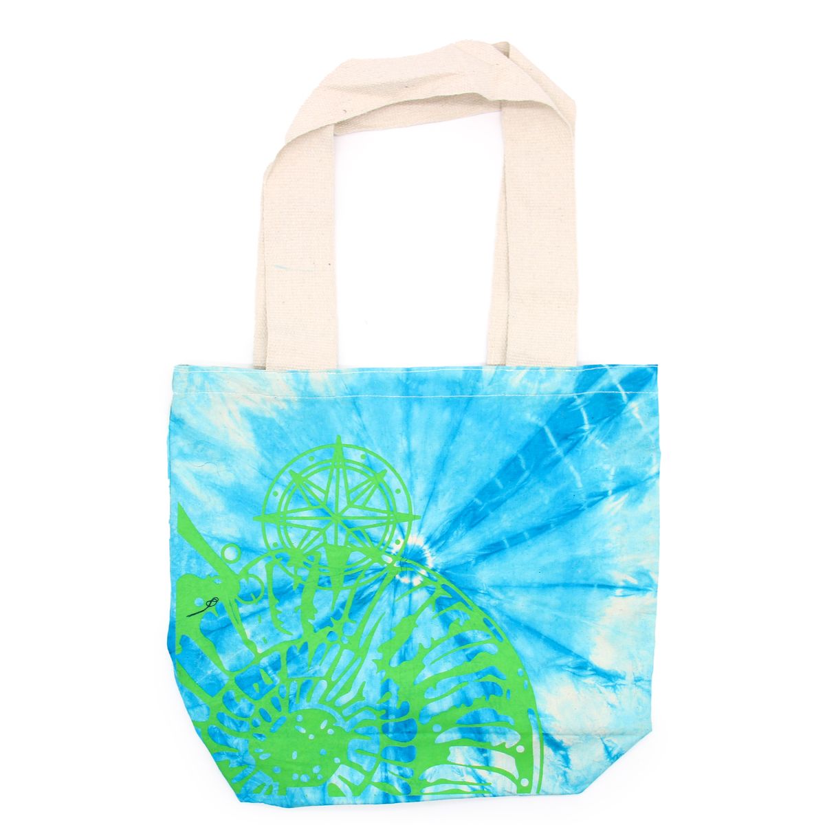 Tie-Dye Cotton Bag – Sea Shell, Blue & Green