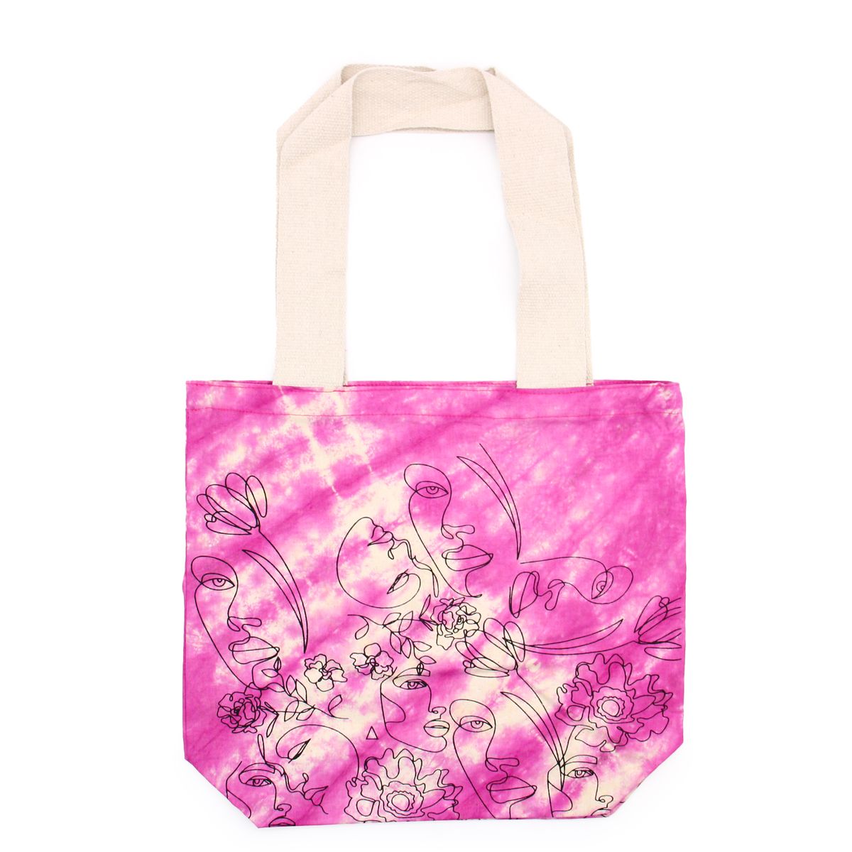 Tie-Dye Cotton Bag – Pretty Face, Magenta