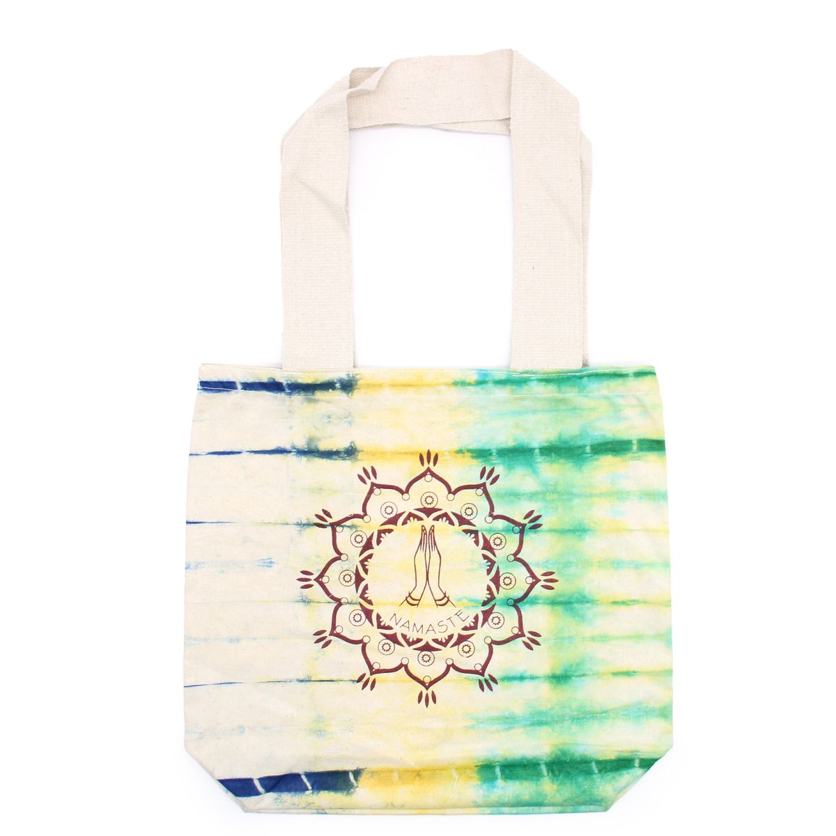 Tie-Dye Cotton Bag – Namaste Hands, Multicolour