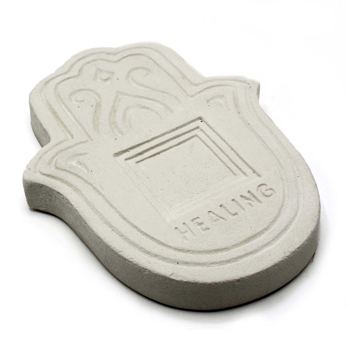 Concrete Incense Plate – White Stone Effect
