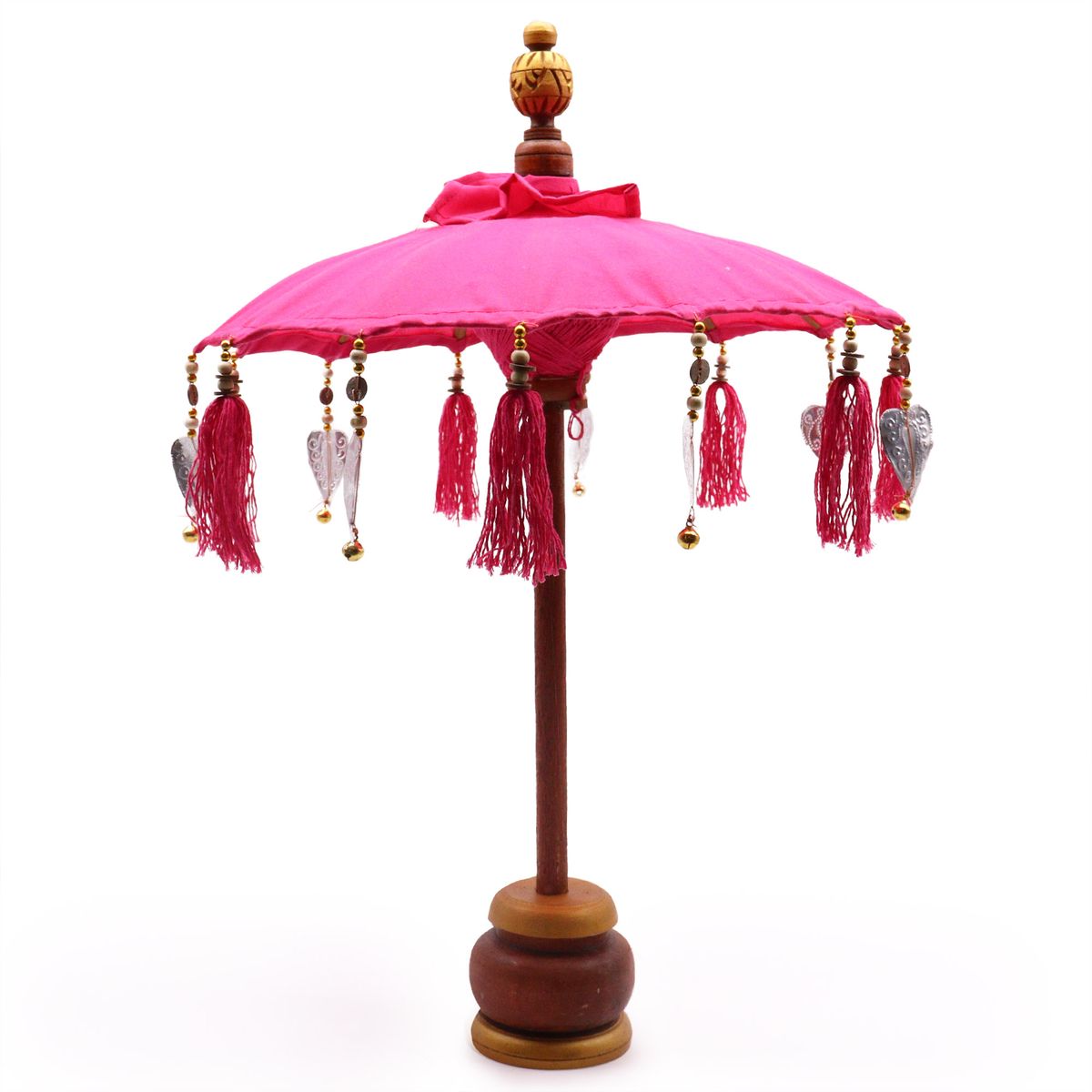 Bali Decorative Parasol – Cotton, Pink, 40cm