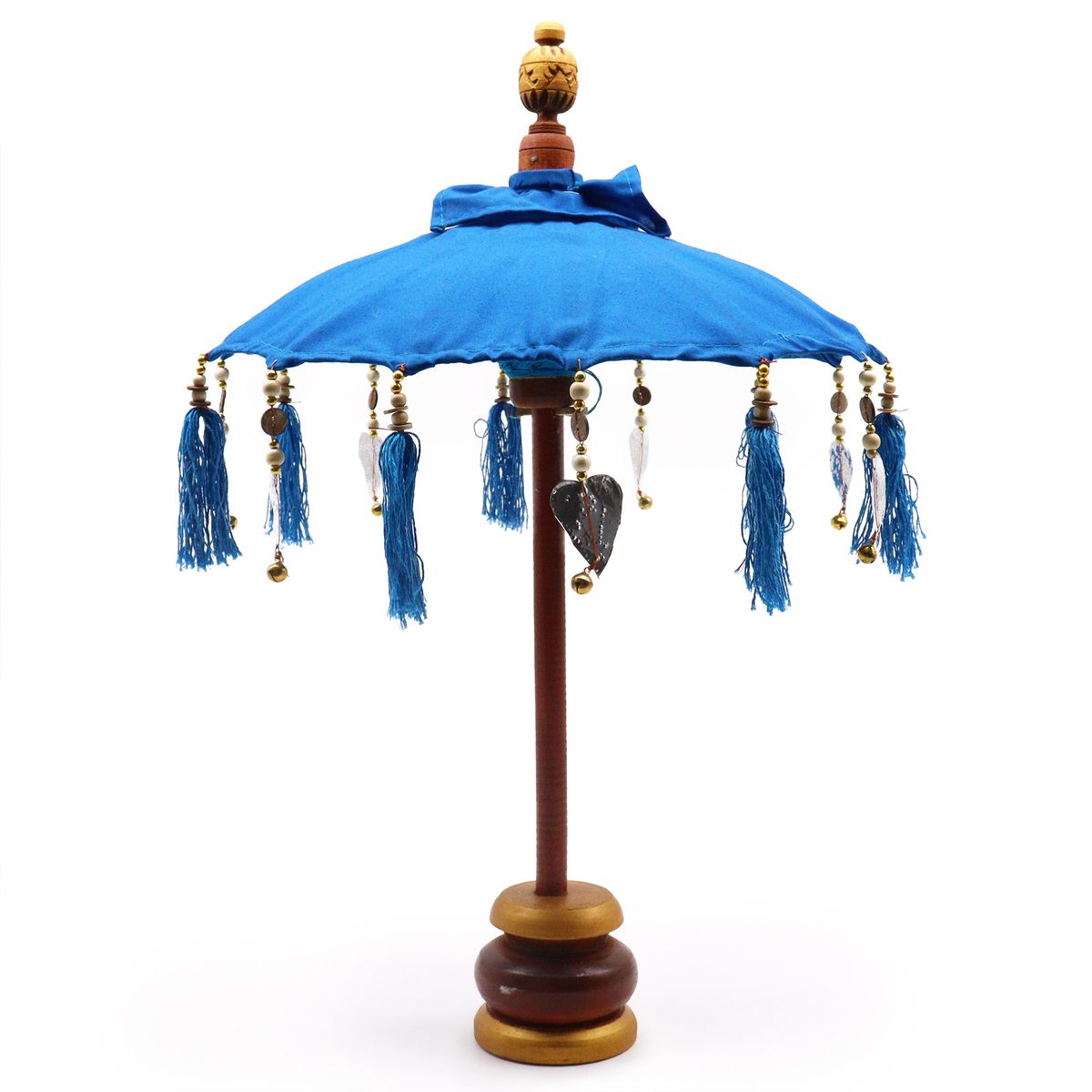 Bali Decorative Parasol – Cotton, Turquoise, 40cm