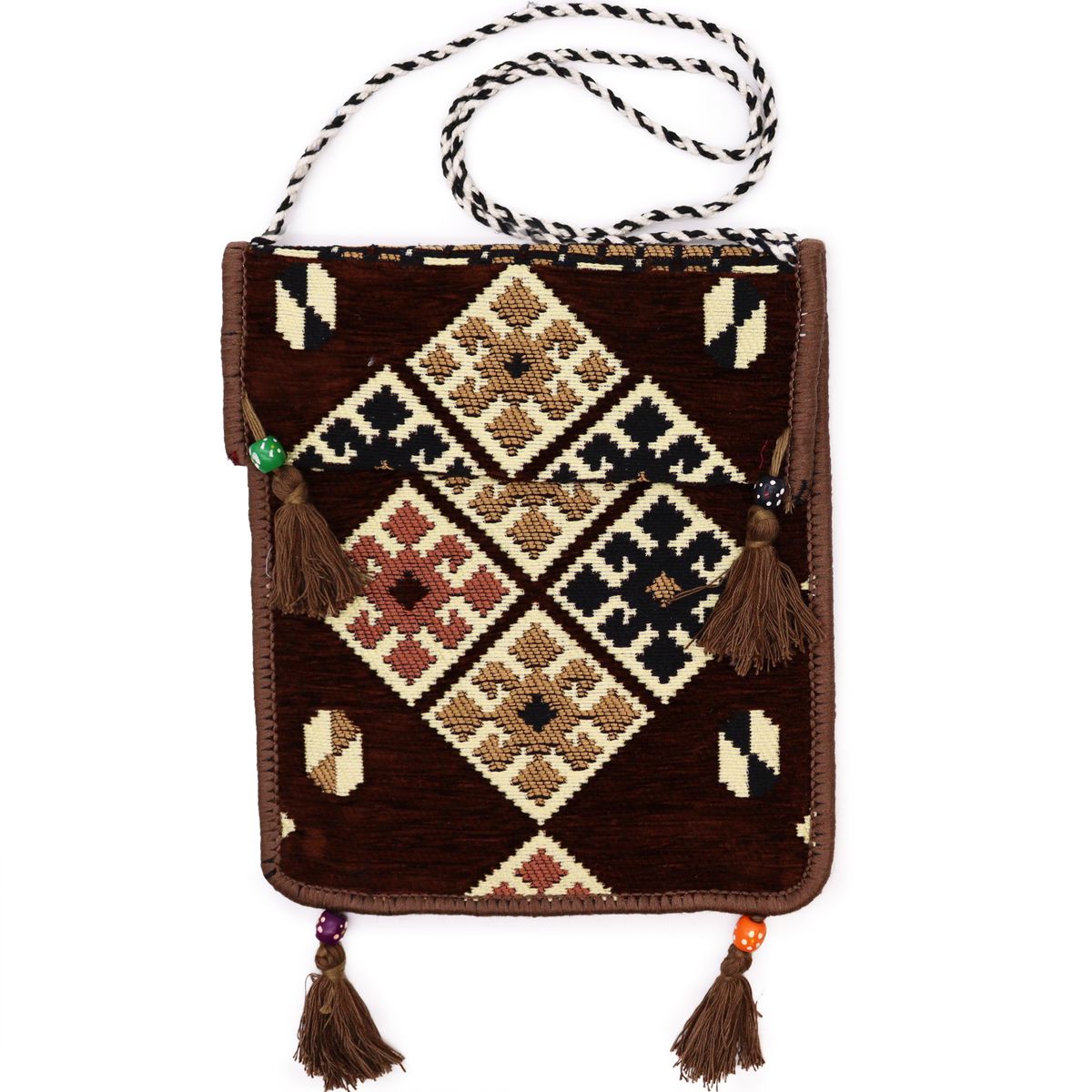 Kilim Messenger Festival Bag – Chocolate