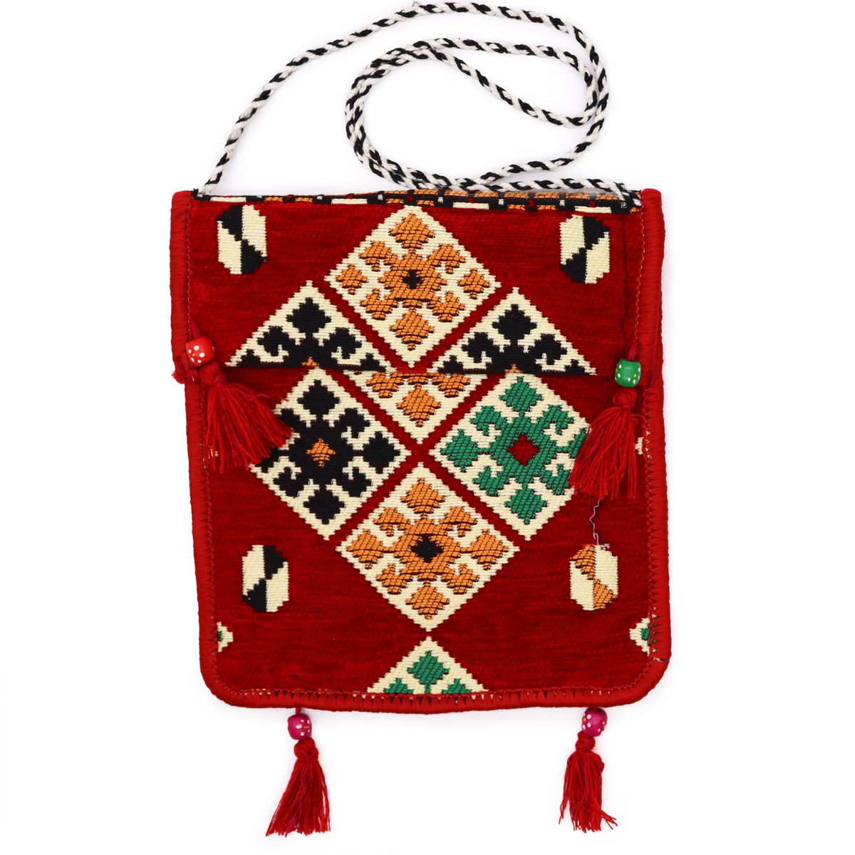 Kilim Messenger Festival Bag – Red