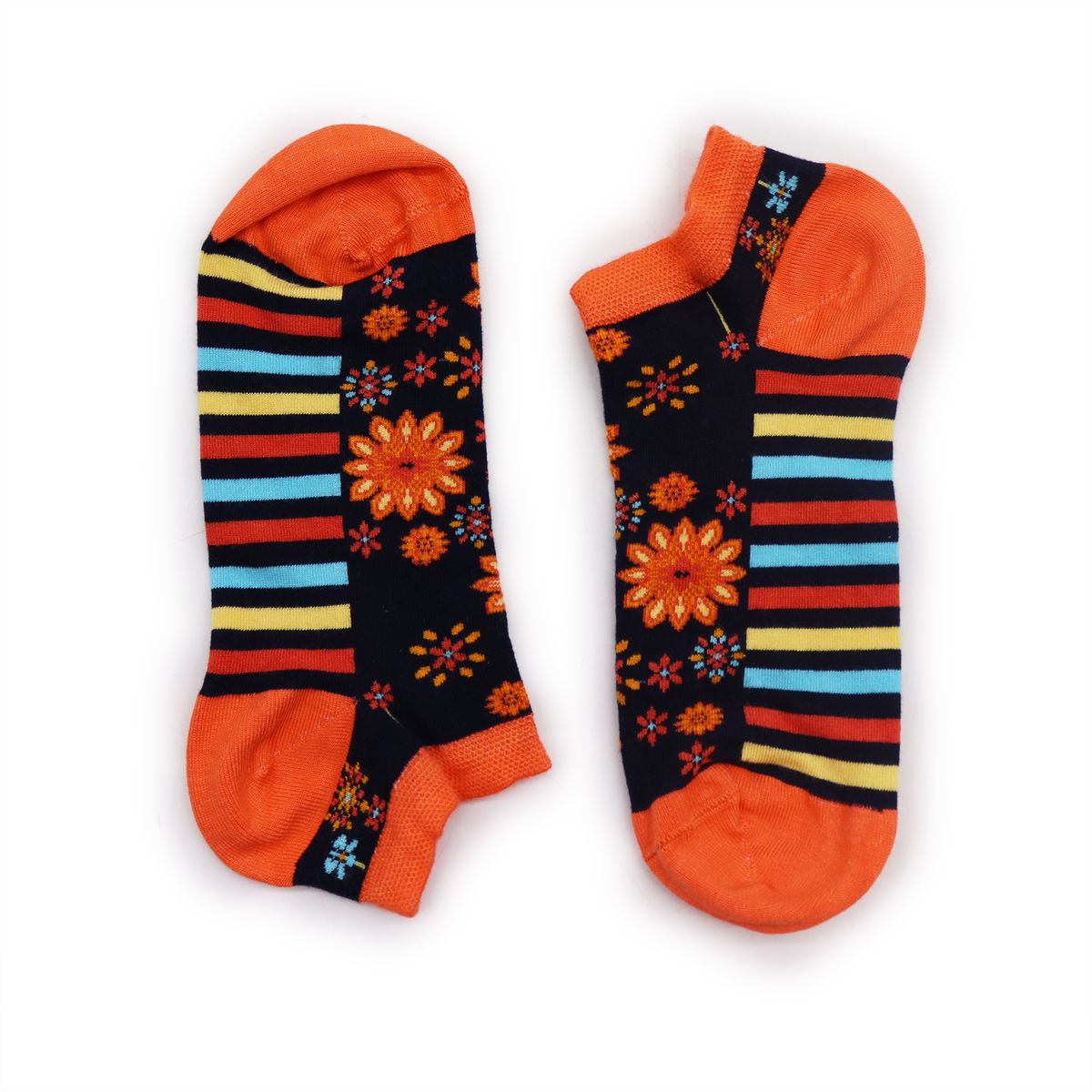Hop Hare Low Bamboo Socks – Mandala Flowers, S/M (3.5–6.5)