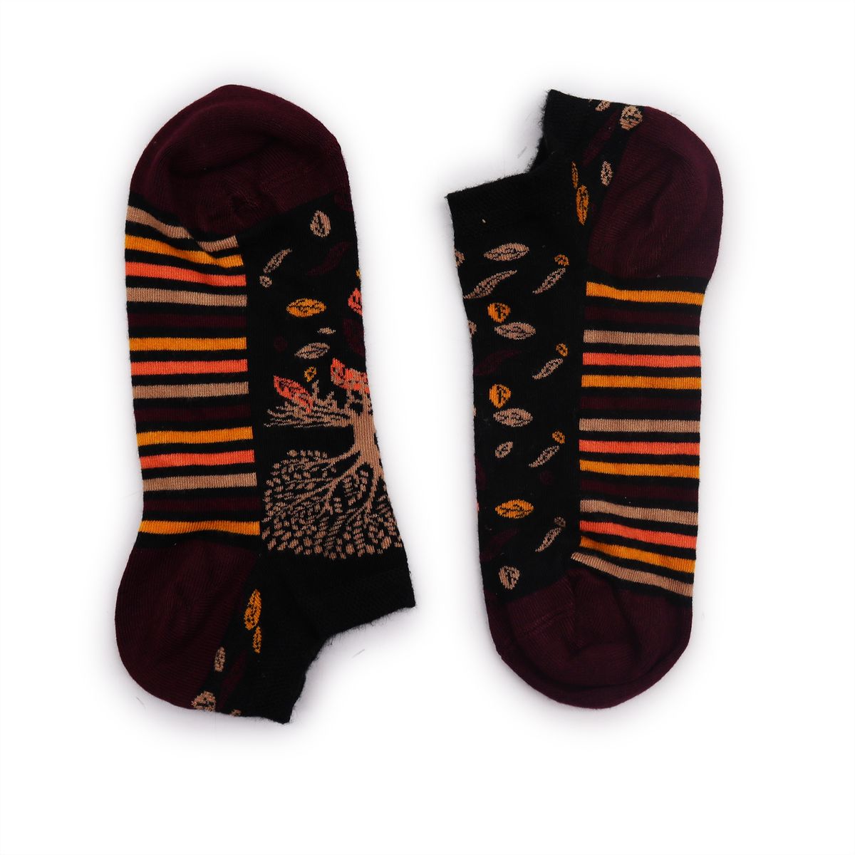 Hop Hare Low Bamboo Socks – Tree of Life, S/M (3.5–6.5)