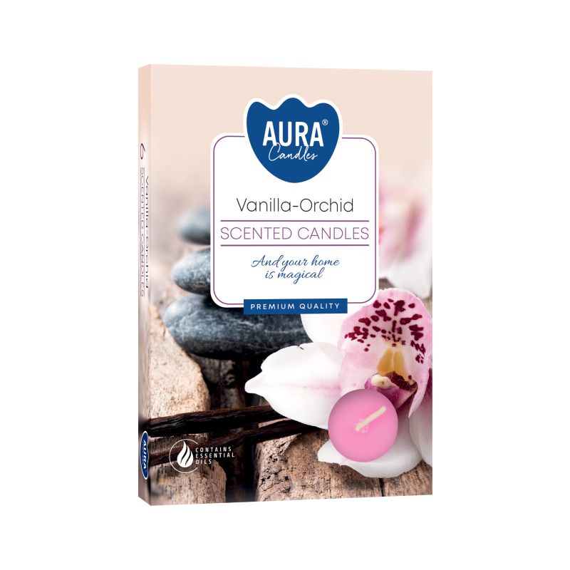Scented Tealights – Vanilla & Orchid, Set of 6