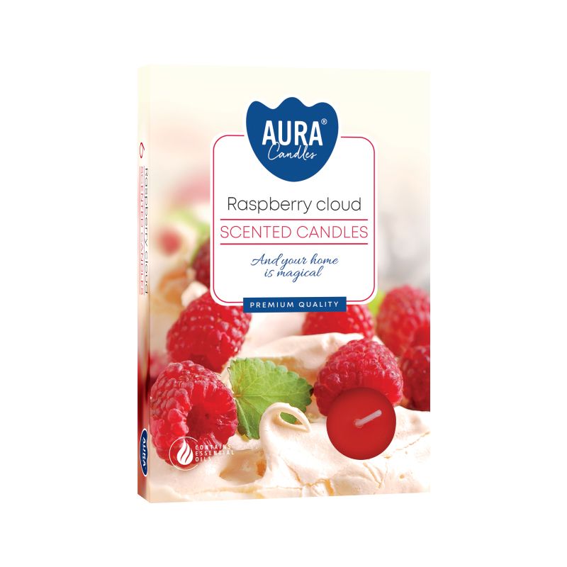 Scented Tealights – Raspberry Cloud, Set of 6