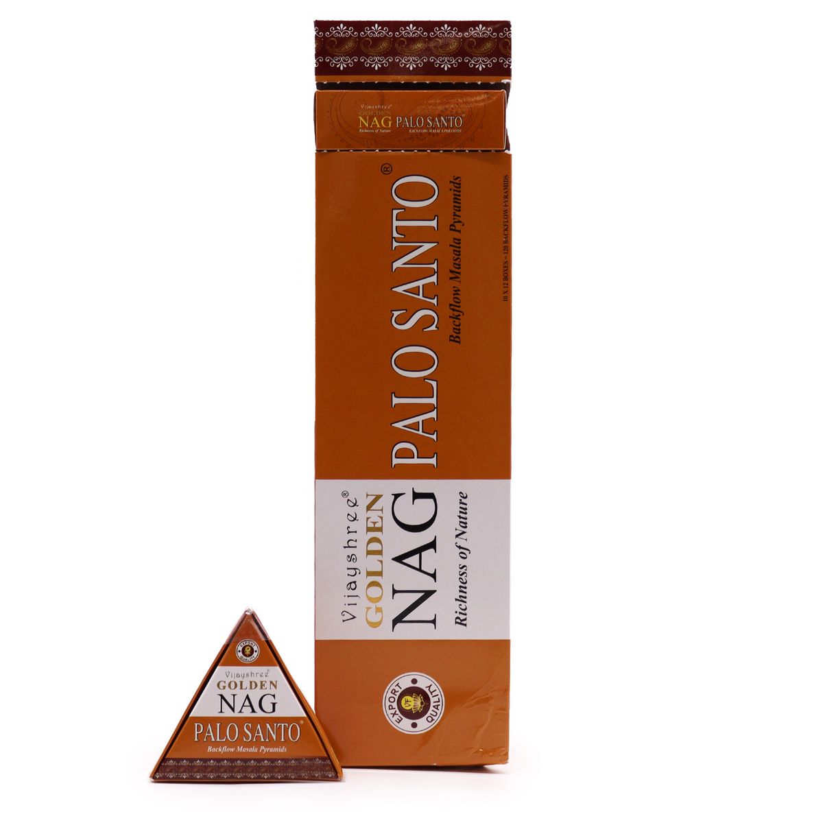 Golden Nag Jumbo Backflow Incense Cones – Palo Santo, 42g