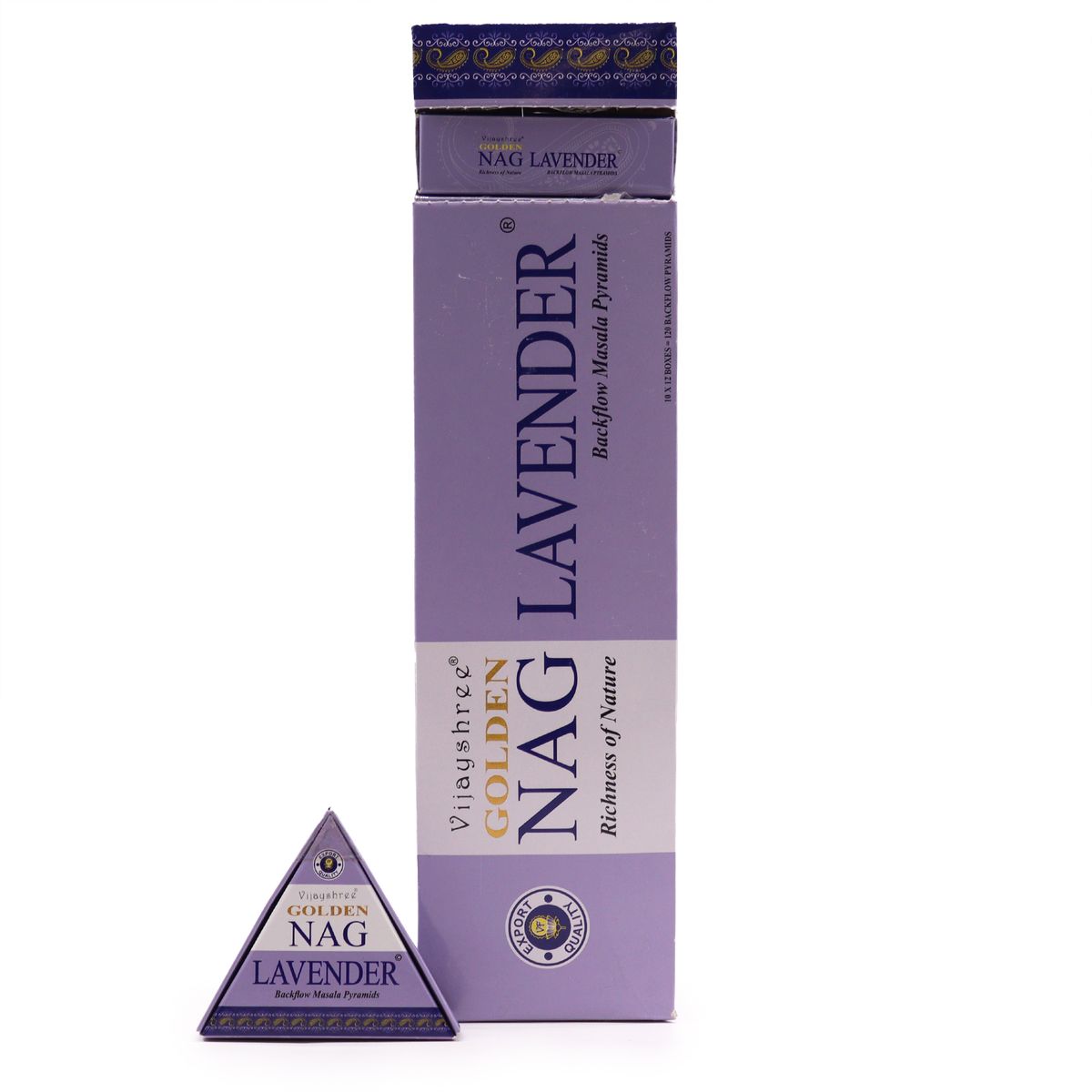 Golden Nag Jumbo Backflow Incense Cones – Lavender, 42g