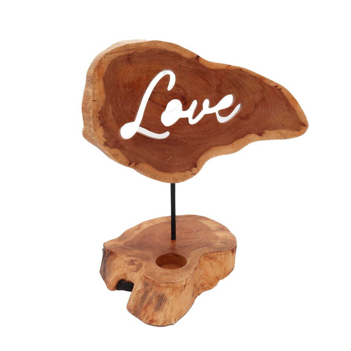 Wooden Candle Holder Sign – Love