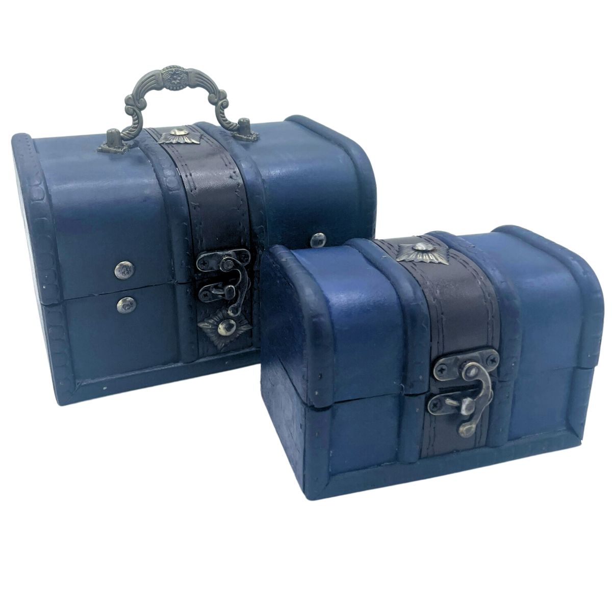Treasure Chest Boxes – Teal, Set of 2