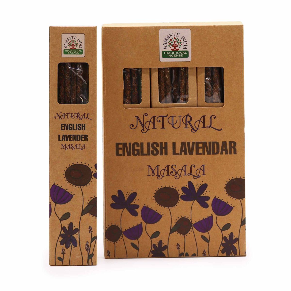 Natural Botanical Masala Incense Sticks – English Lavender
