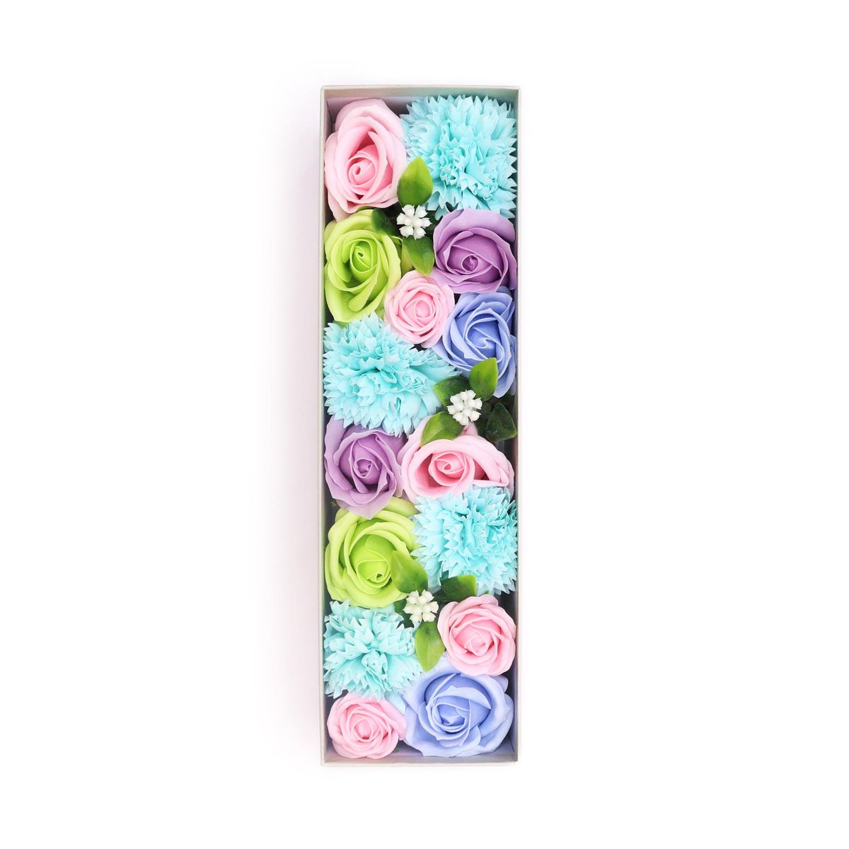 Soap Flowers Long Gift Box – Baby Blessings, Blues