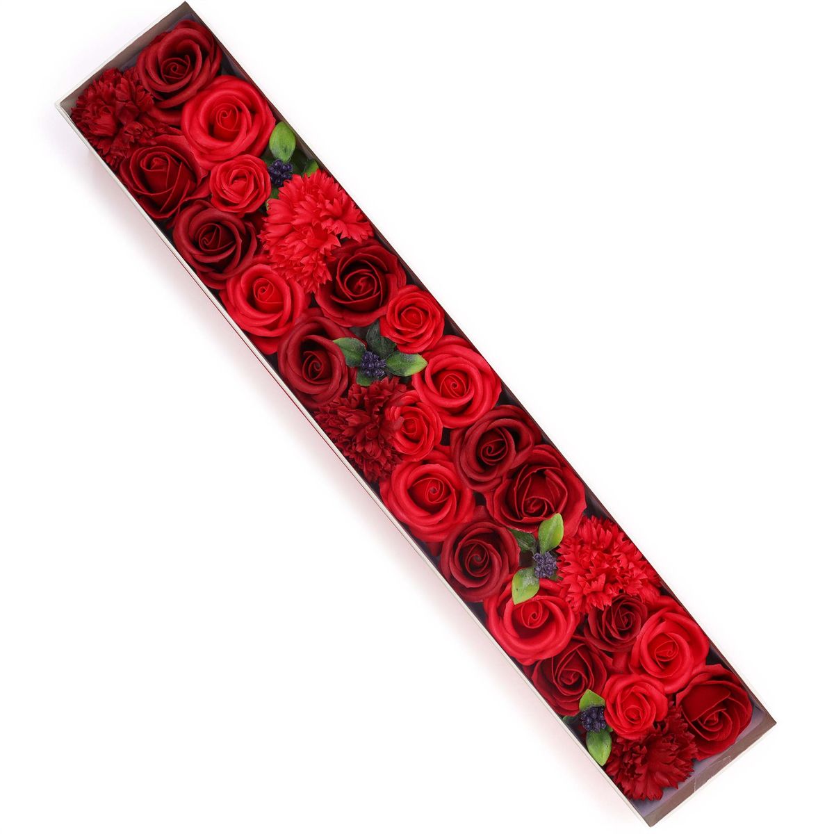 Soap Flowers Extra Long Gift Box – Classic Red Roses