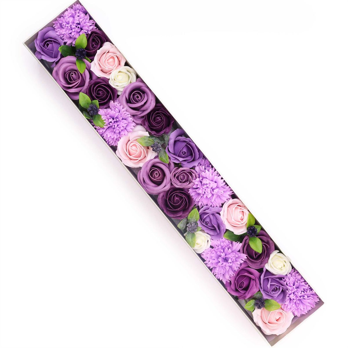 Soap Flowers Extra Long Gift Box – Lavender Rose & Carnation