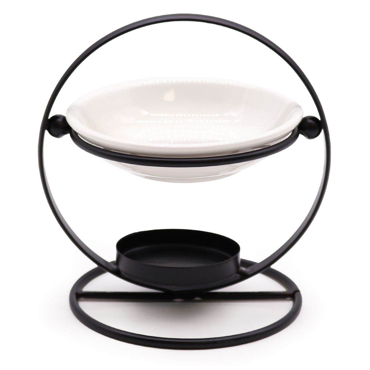 Ceramic & Metal Oil Burner – Round Stand