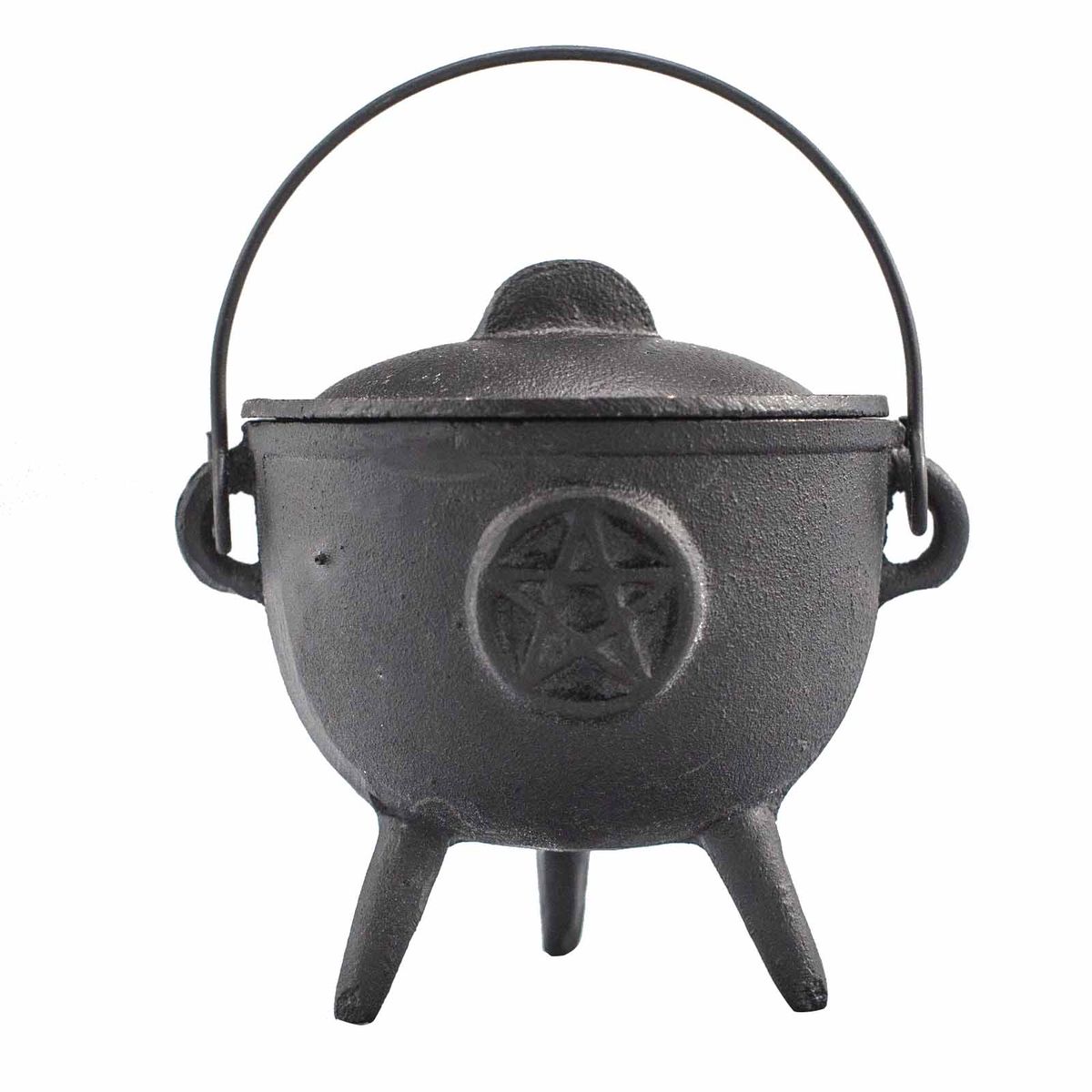 Cast Iron Cauldron with Pentagram – 11 x 13cm