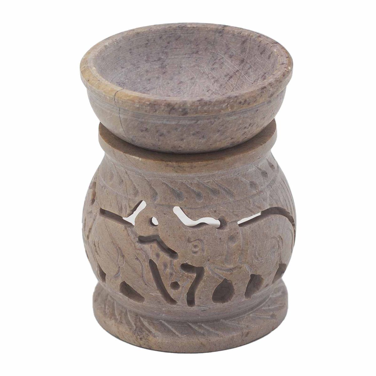 Elephant Soapstone Oil Burner – Small, 8cm