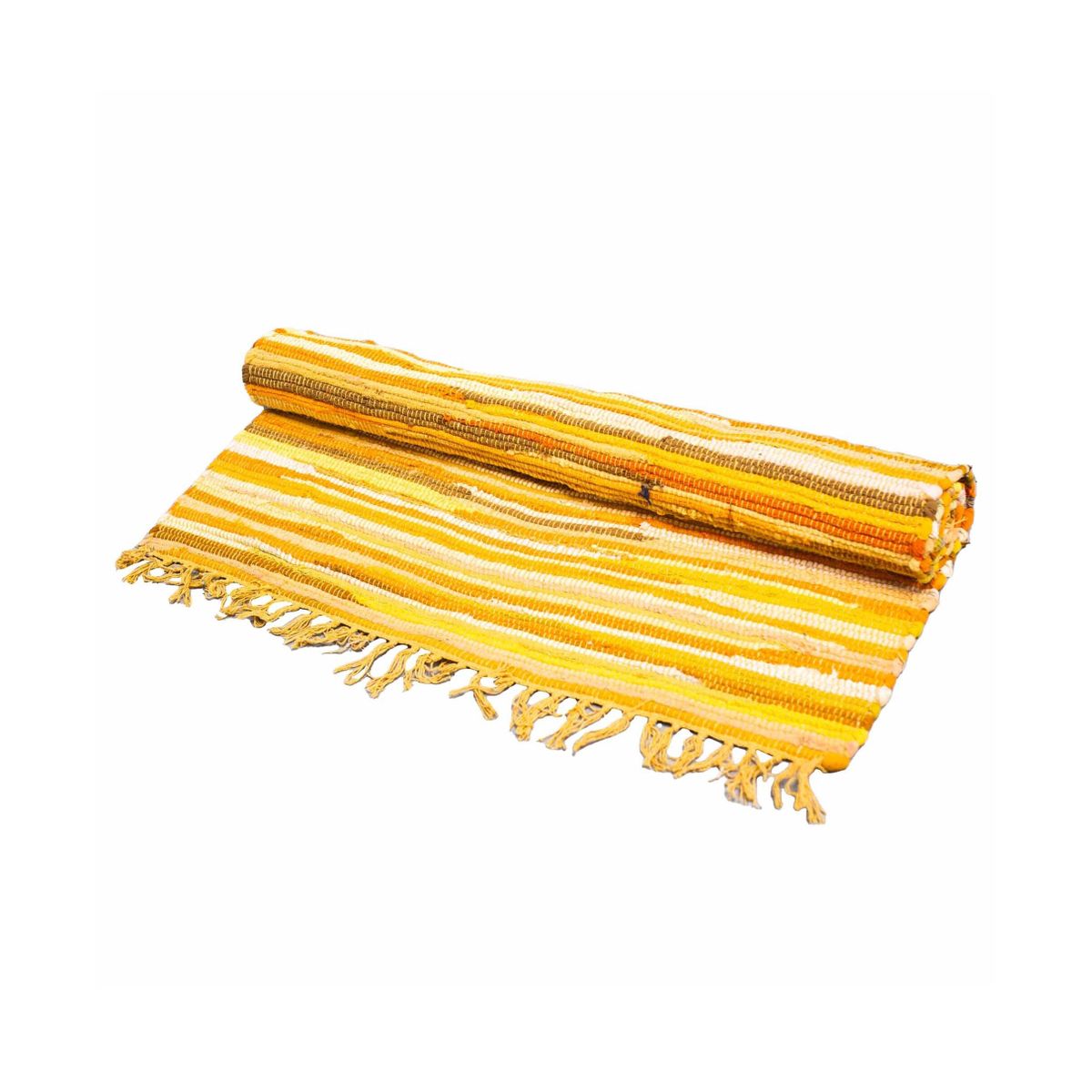 Small Rag Rug – Sunrise Oranges, 50x90cm