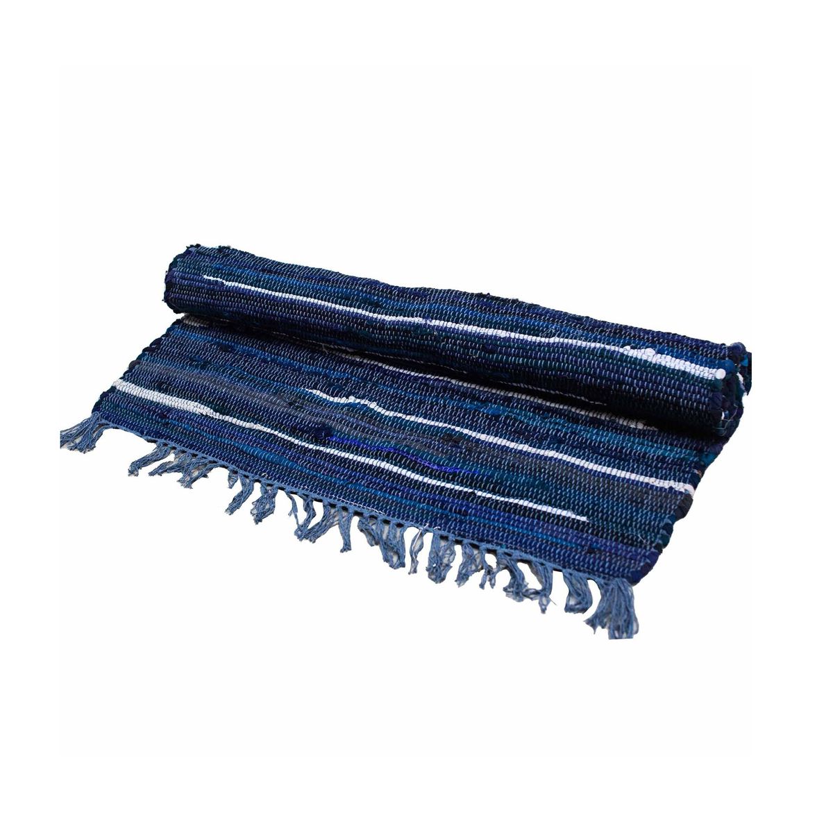 Small Rag Rug – Charcoal Greys, 50x90cm