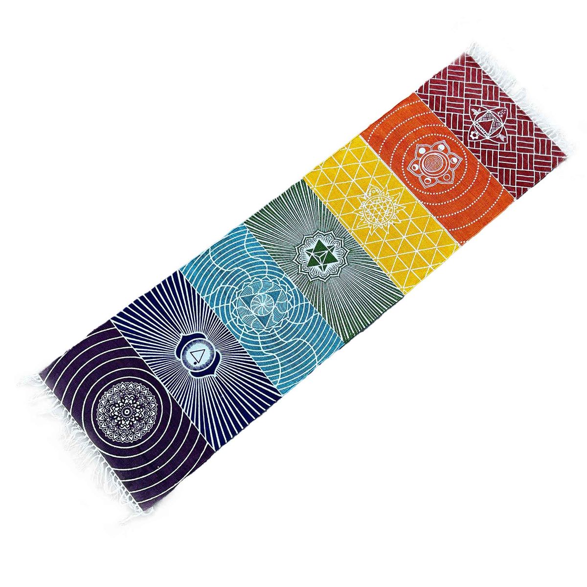 Cotton Yoga Rug – 7 Chakras, 60x200cm