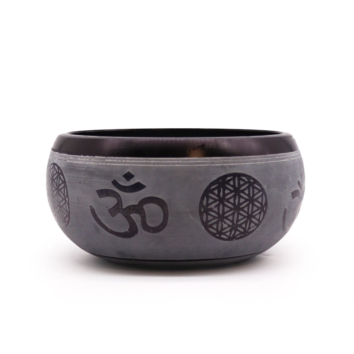 Earth Powder Singing Bowl – Om Five Buddha, 16cm