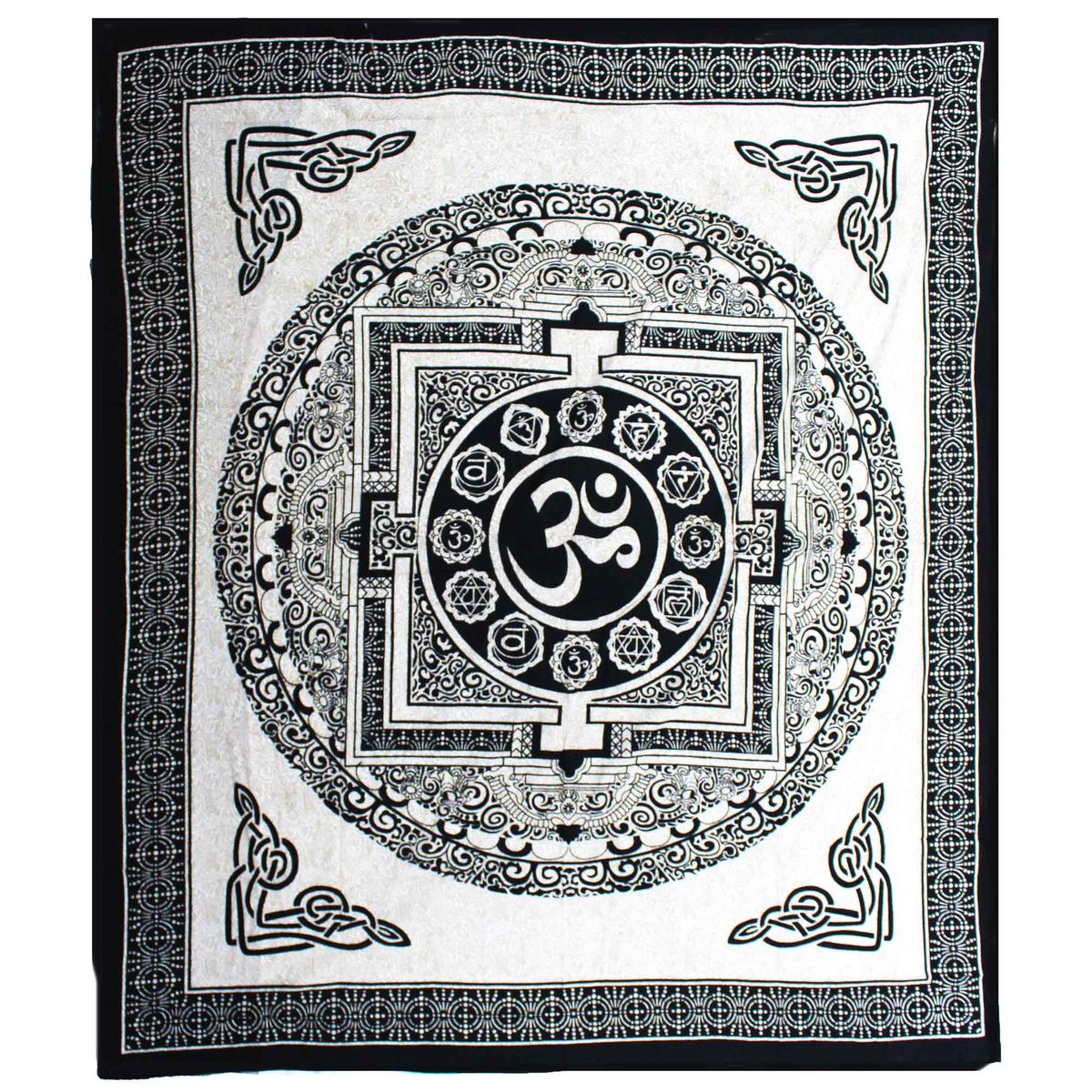 Double Cotton Bedspread & Wall Hanging – Mono Om Mandala