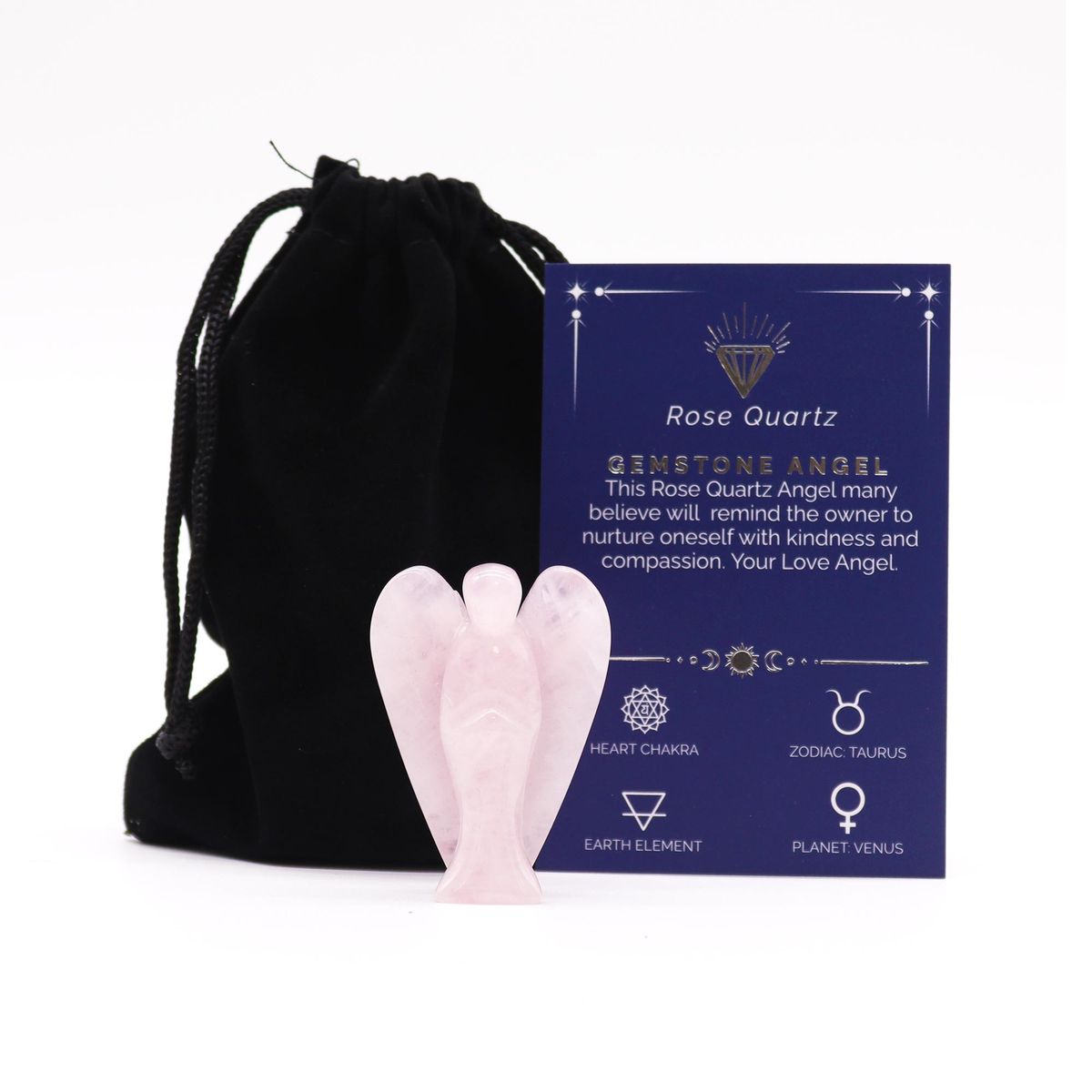 Rose Quartz Gemstone Angel