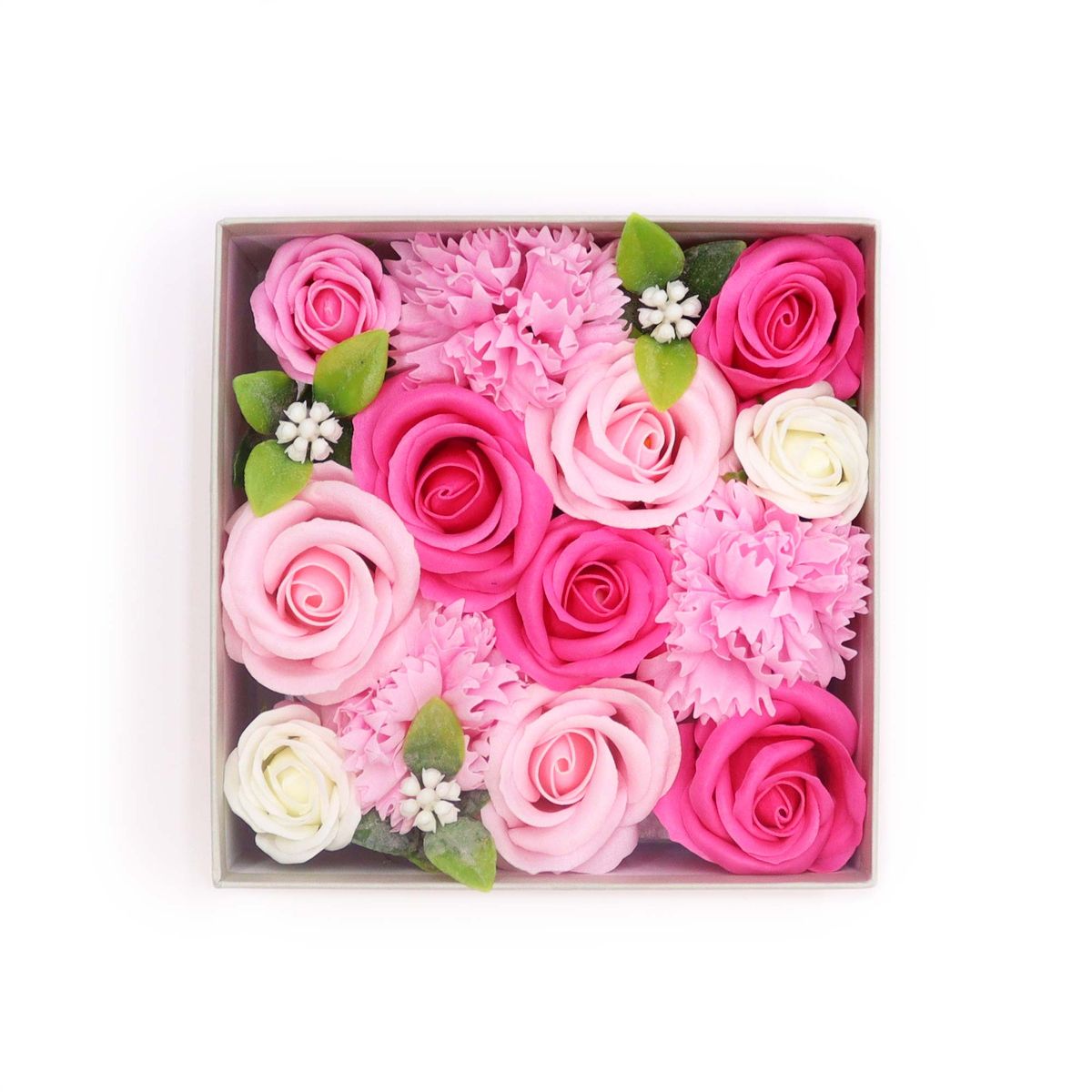 Soap Flower Square Box – Baby Blessings, Pinks