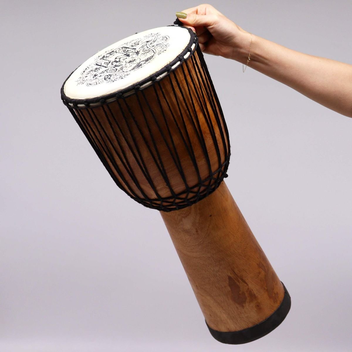 Hamsa Wide Top Djembe Drum – 22cm