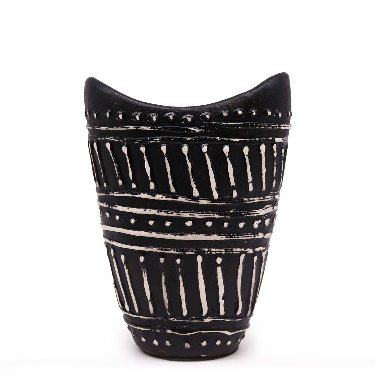 Swirls Shaped Vase – Chocolate