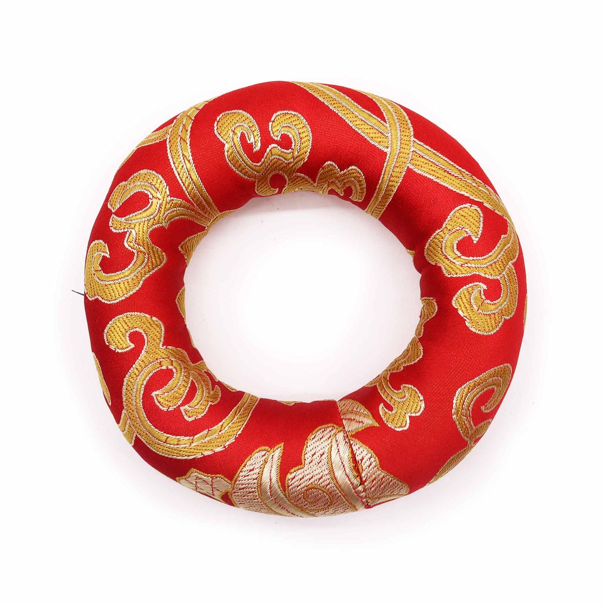Singing Bowl Ring Cushion – Red, 10cm